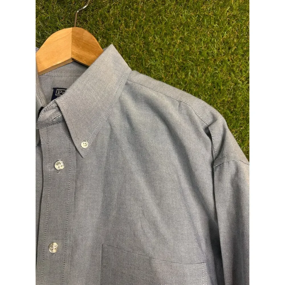 Polo Ralph Lauren Classic Oxford Button-Down‎ Shirt Gray Long Sleeve Size 44